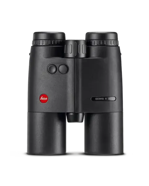 The Leica Geovid R SE stands on a background