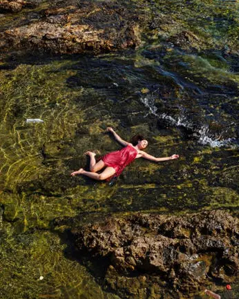 woman in the water