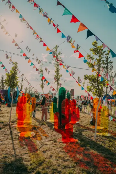 Colourful picture from sunny hill festival