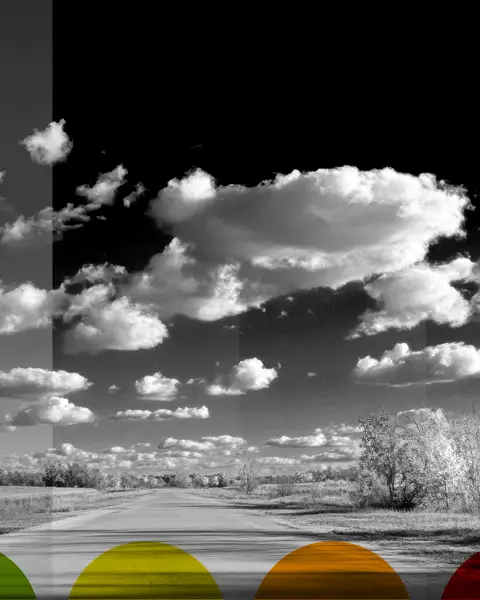 Example of all colour filters in one image