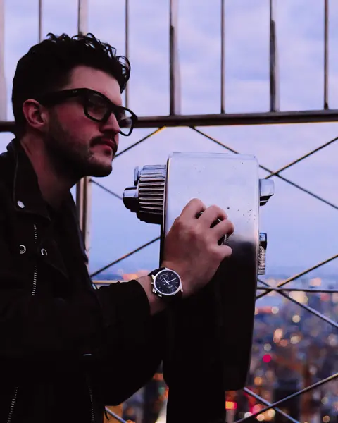 Man with a Leica ZM11 watch on his wrist