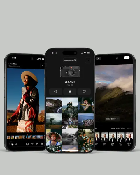 Mockups of the Leica FOTOS App