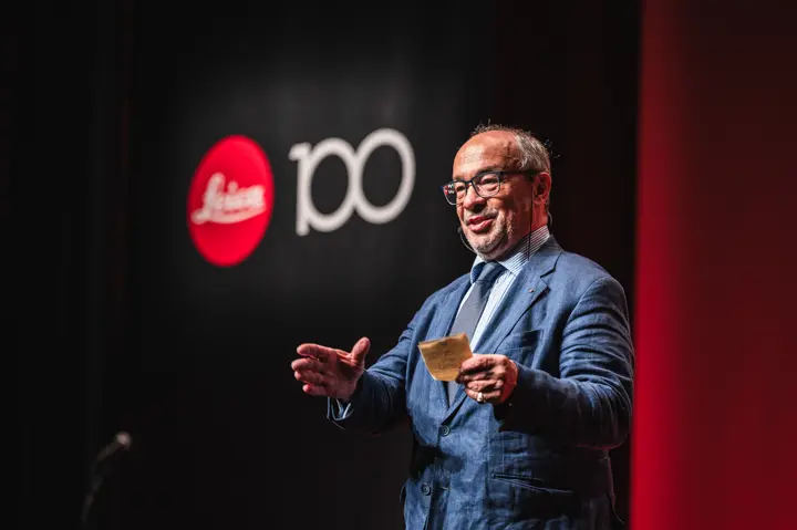 100 Years of Leica in Tokyo Mr Kaufmann on stage