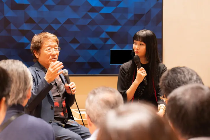 100 Years of Leica in Tokyo people talk on stage