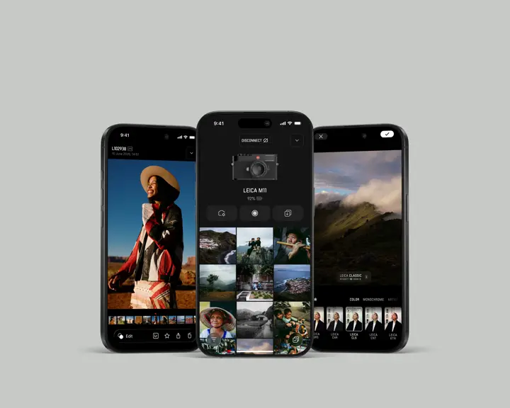 Mockups of the Leica FOTOS App