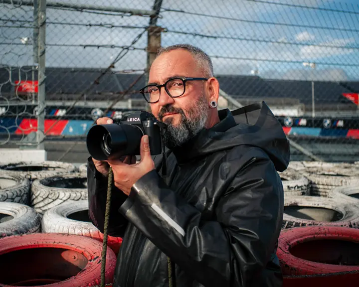 Callo Albanese with the Leica SL3-P at the Nürburgring during the 24-hour race