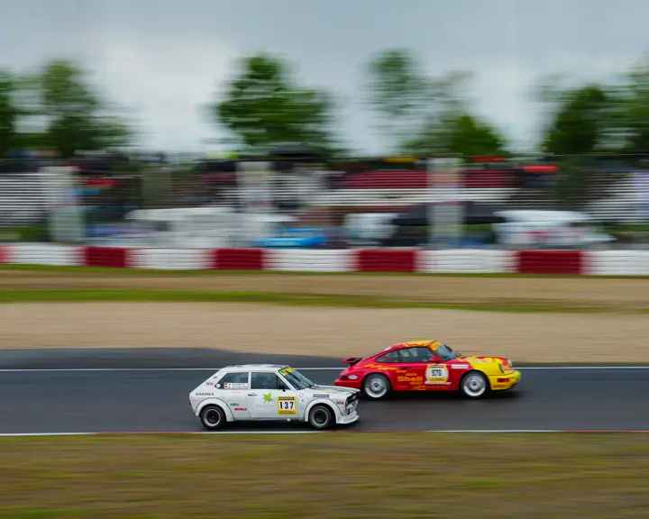 Two racing cars on the nürburgring
