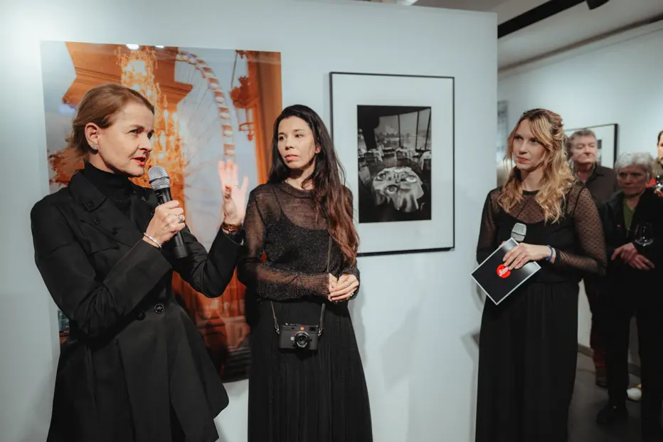 Three Women at a Leica Vernissage