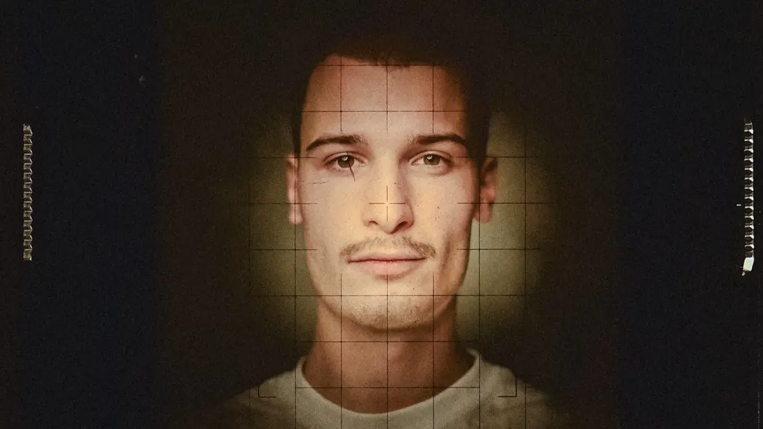 Portrait of Luis Seybold with black background.