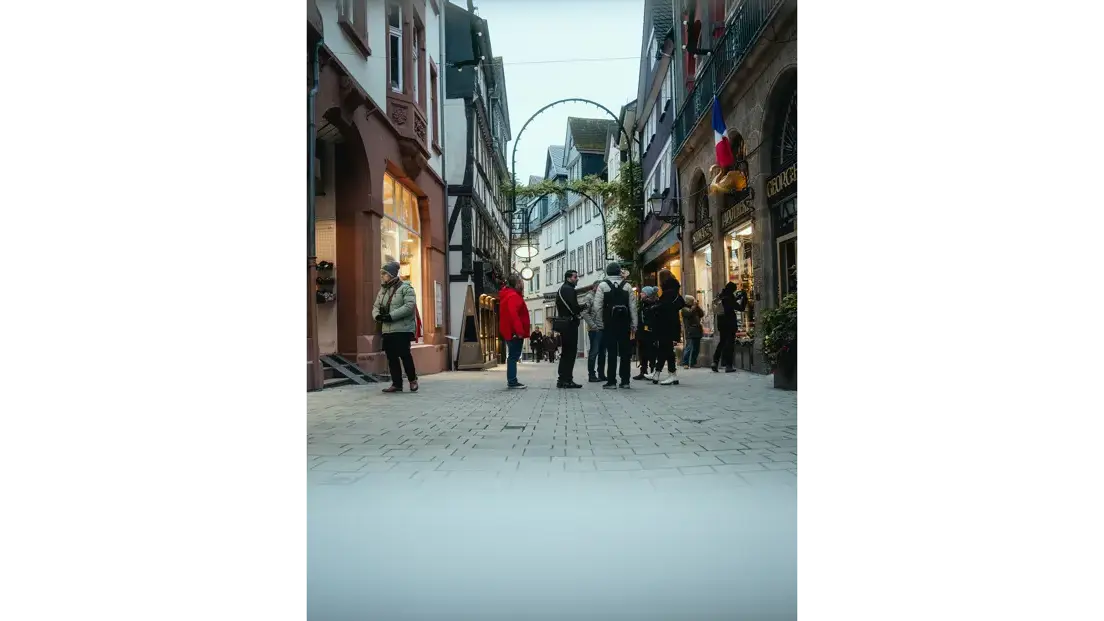People standing in Wetzlar City.