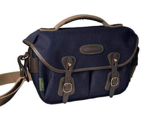 Billingham Hadley Small Pro navy canvas / chocolate leather