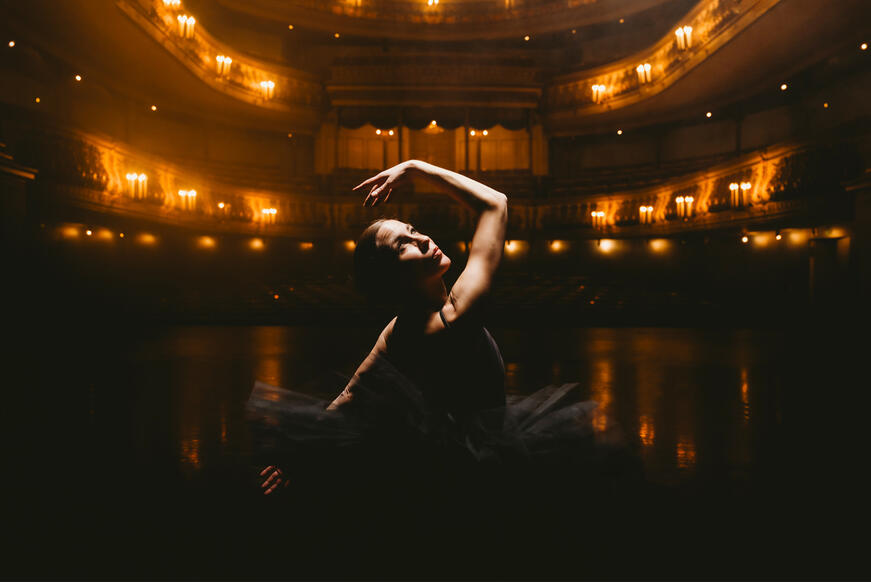 Ballerina in a Theater