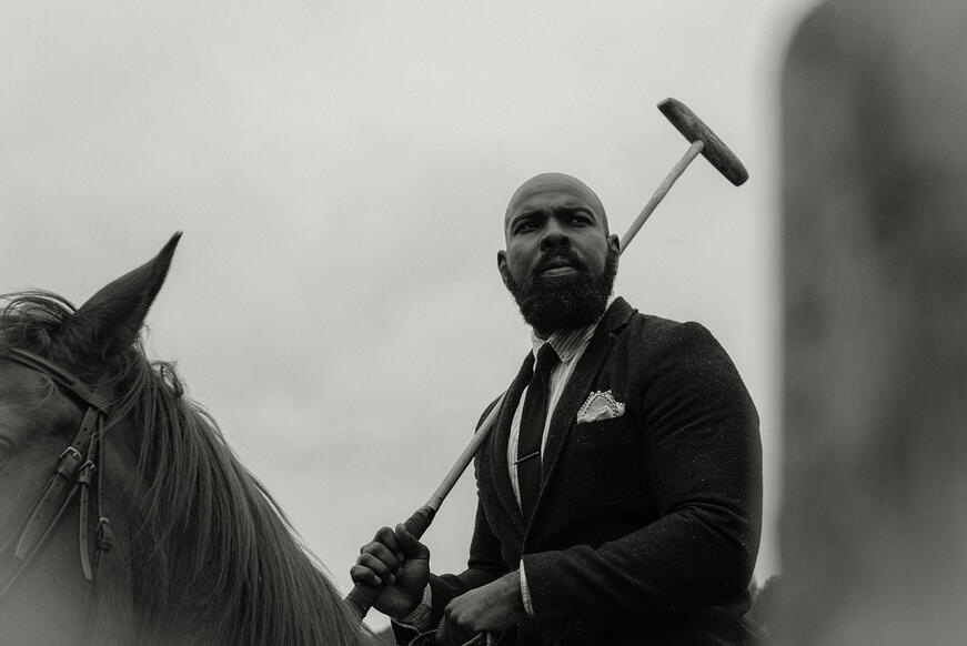 Man sitting on a horse