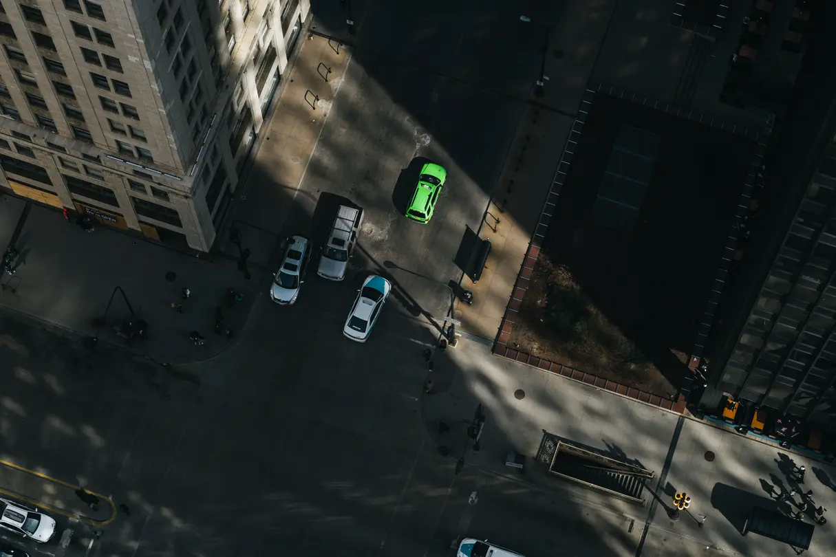Street photography from a bird's eye view