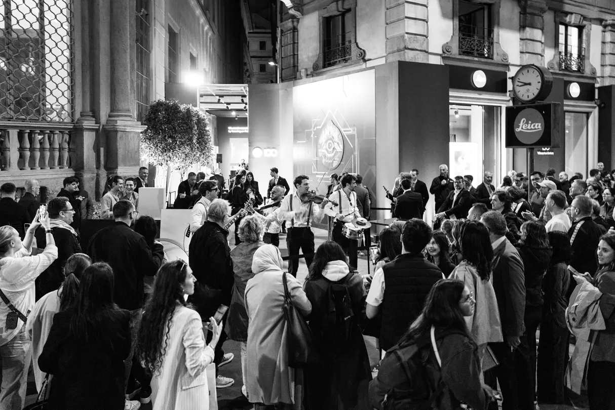 Guests of the event in front of the store