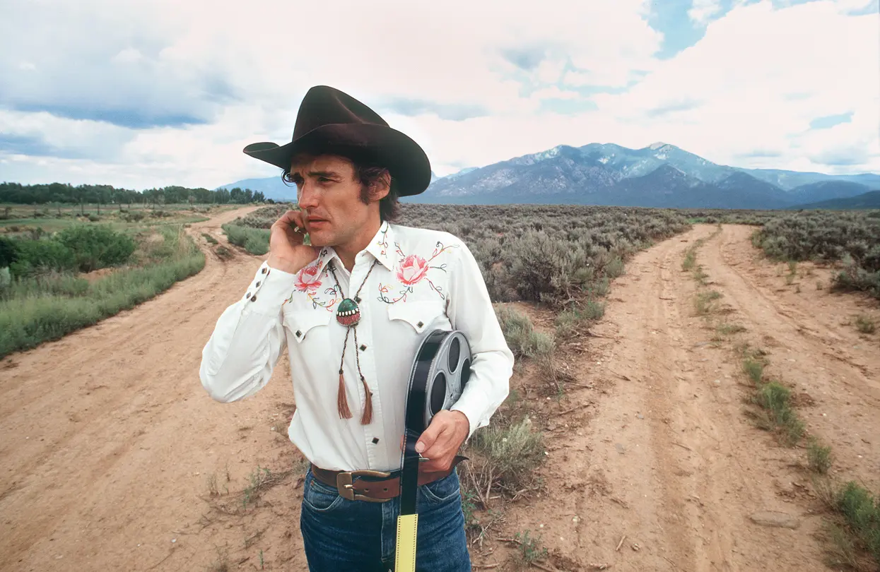 Lanscape photograph with Dennis Hopper in Taos, New Mexico 1970