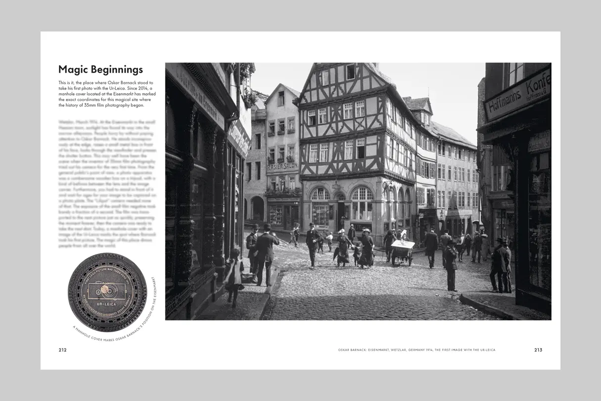 Interior view of the book ‘100 Leica Stories’ chapter ‘Magic Beginnings’