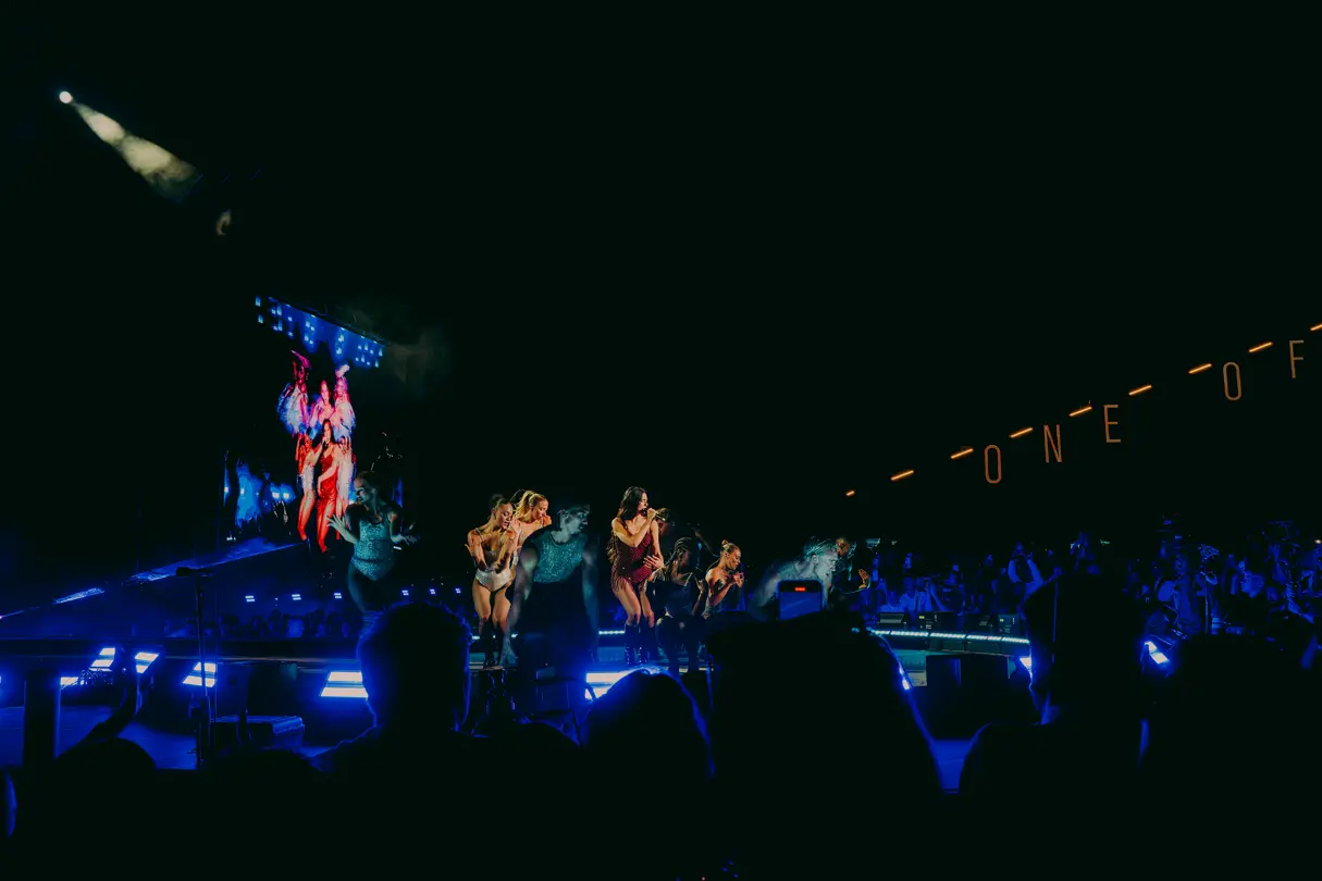 Dua Lipa on stage at the sunny hill festival