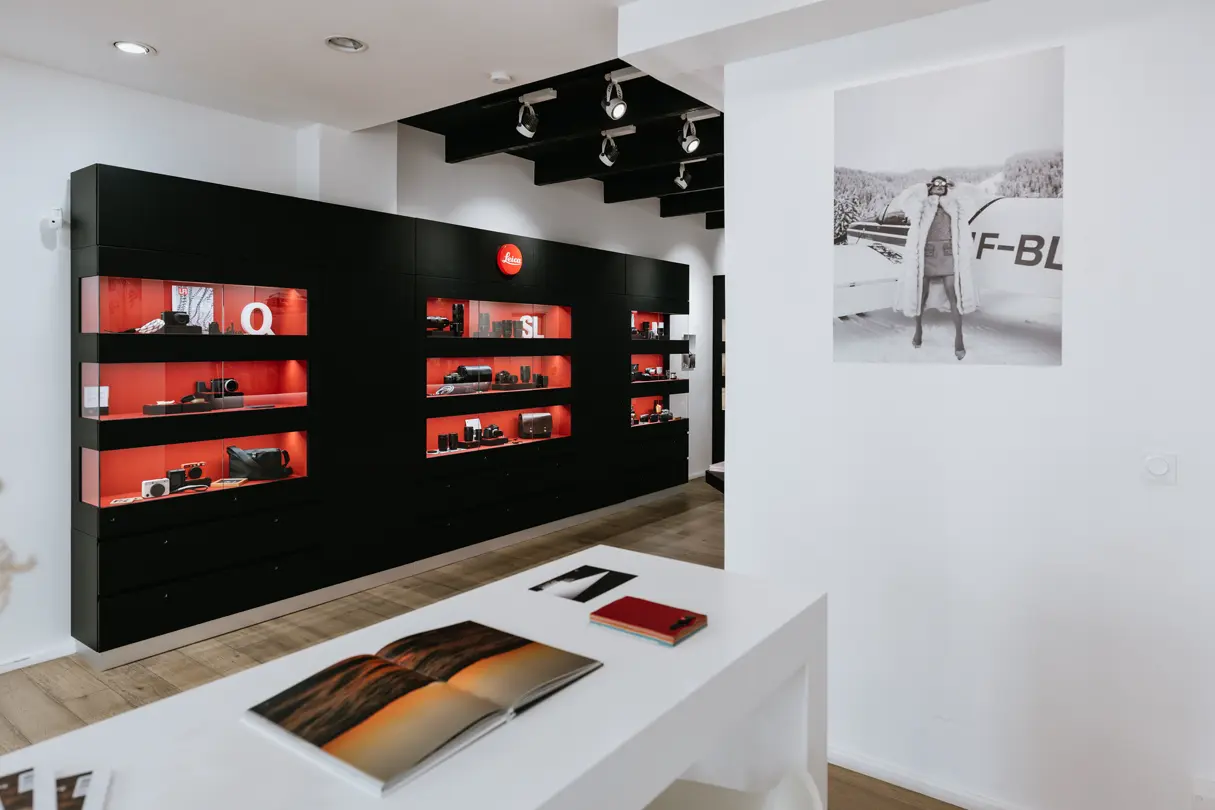 Leica Store Marseille inside the store