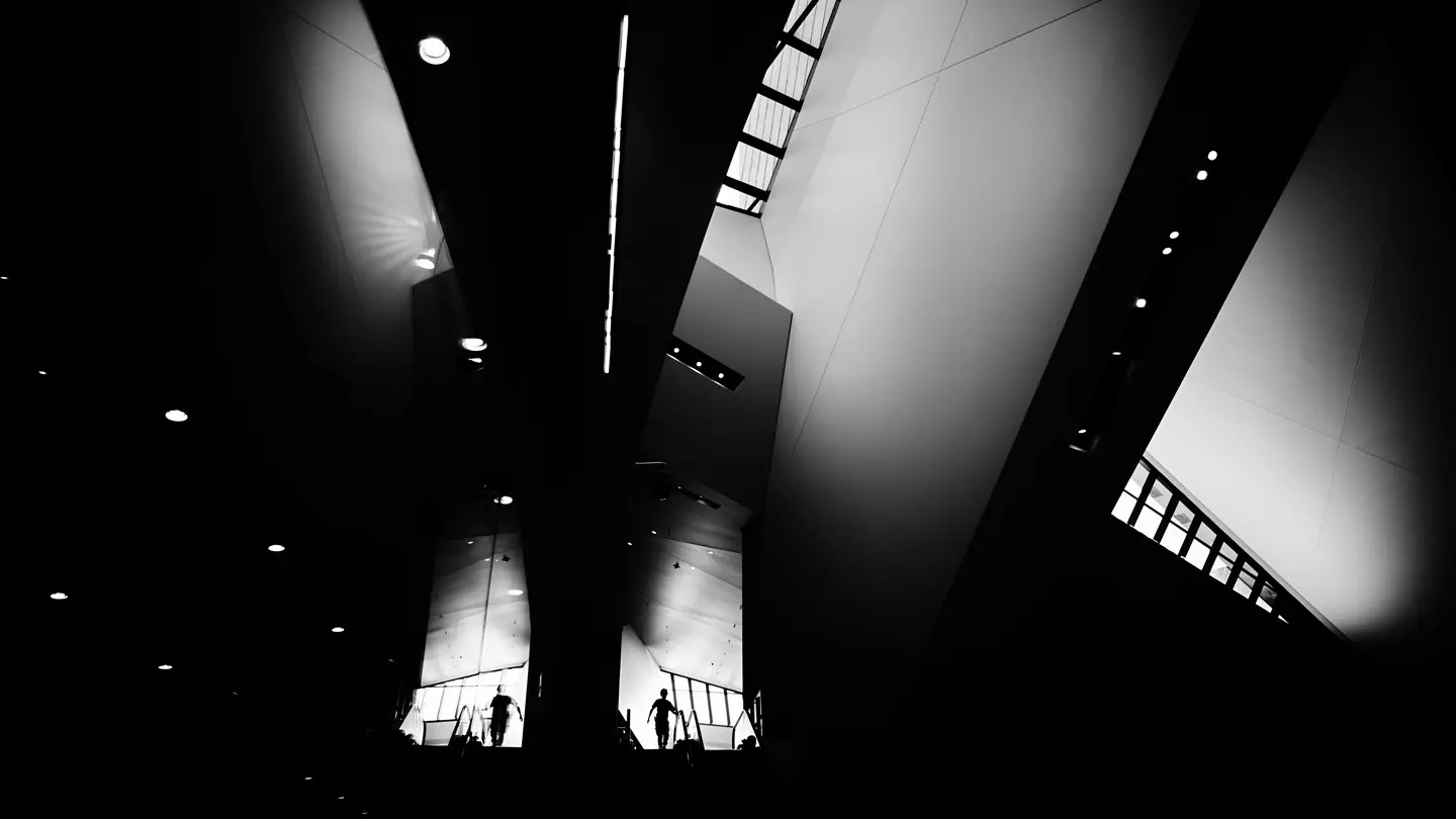 Black and White Photography Building