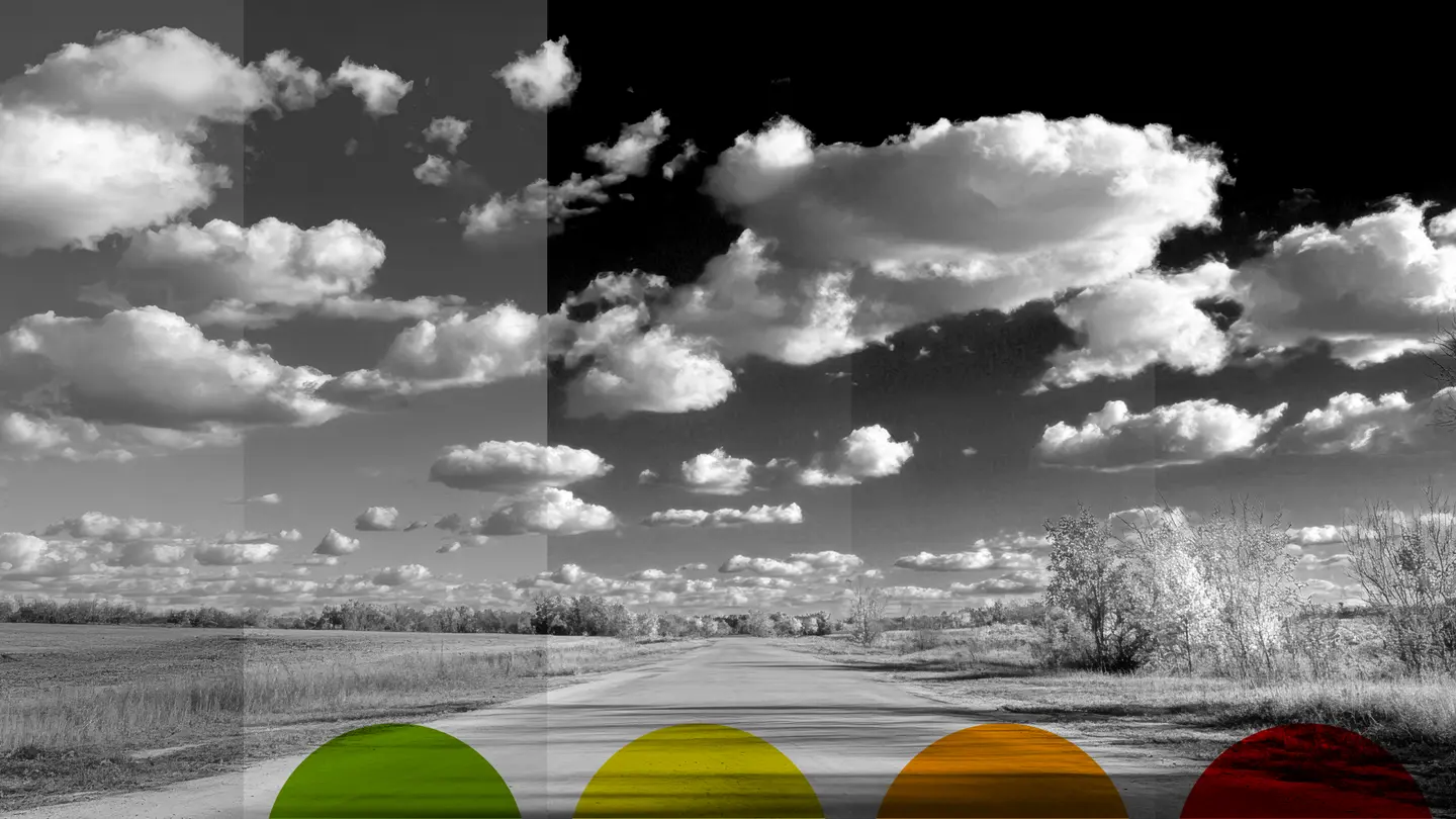 Example of all colour filters in one image