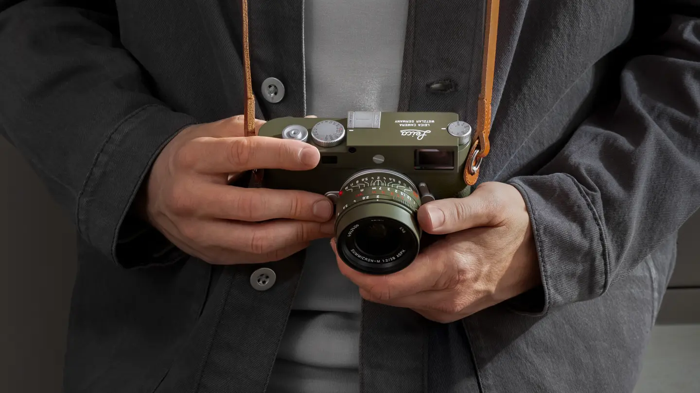 Leica M11-P Safari with the Summicron-M 28 f/2 ASPH. Safari Edtion in hands