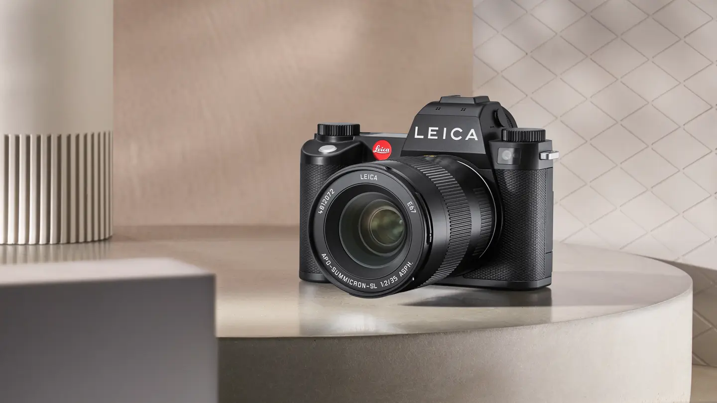 Leica SL3 on a desk