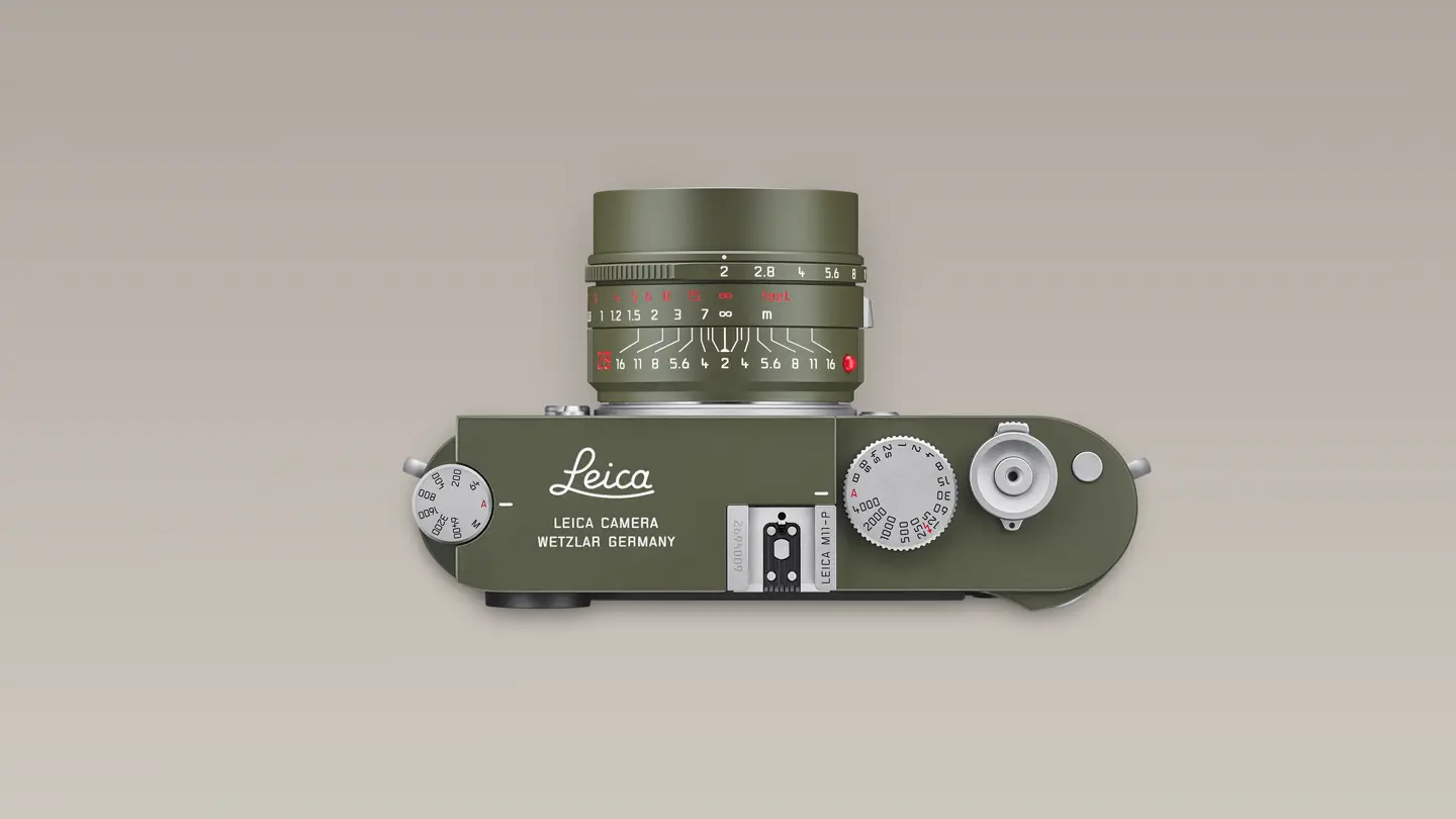 Leica M11-P Safari with the Summicron-M 28 f/2 ASPH. Safari Edtion top view