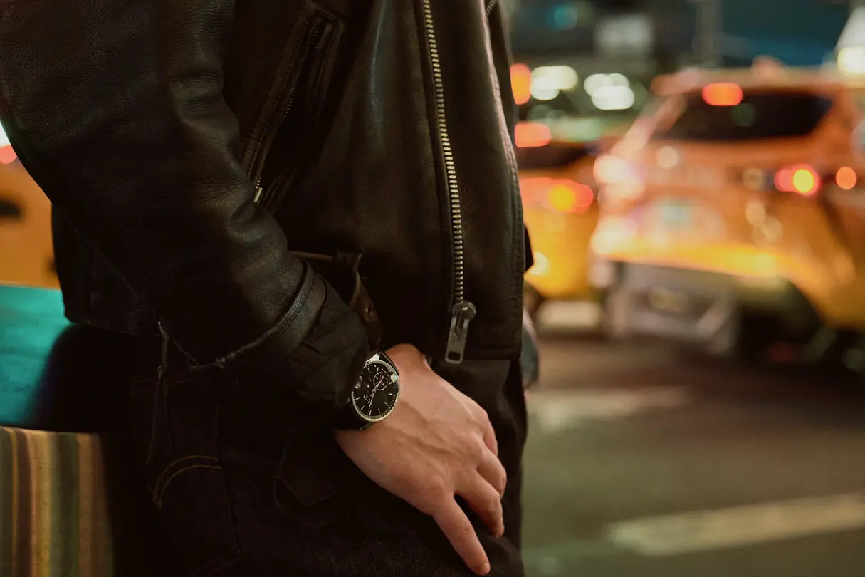 Man with a Leica ZM11 watch on his wrist