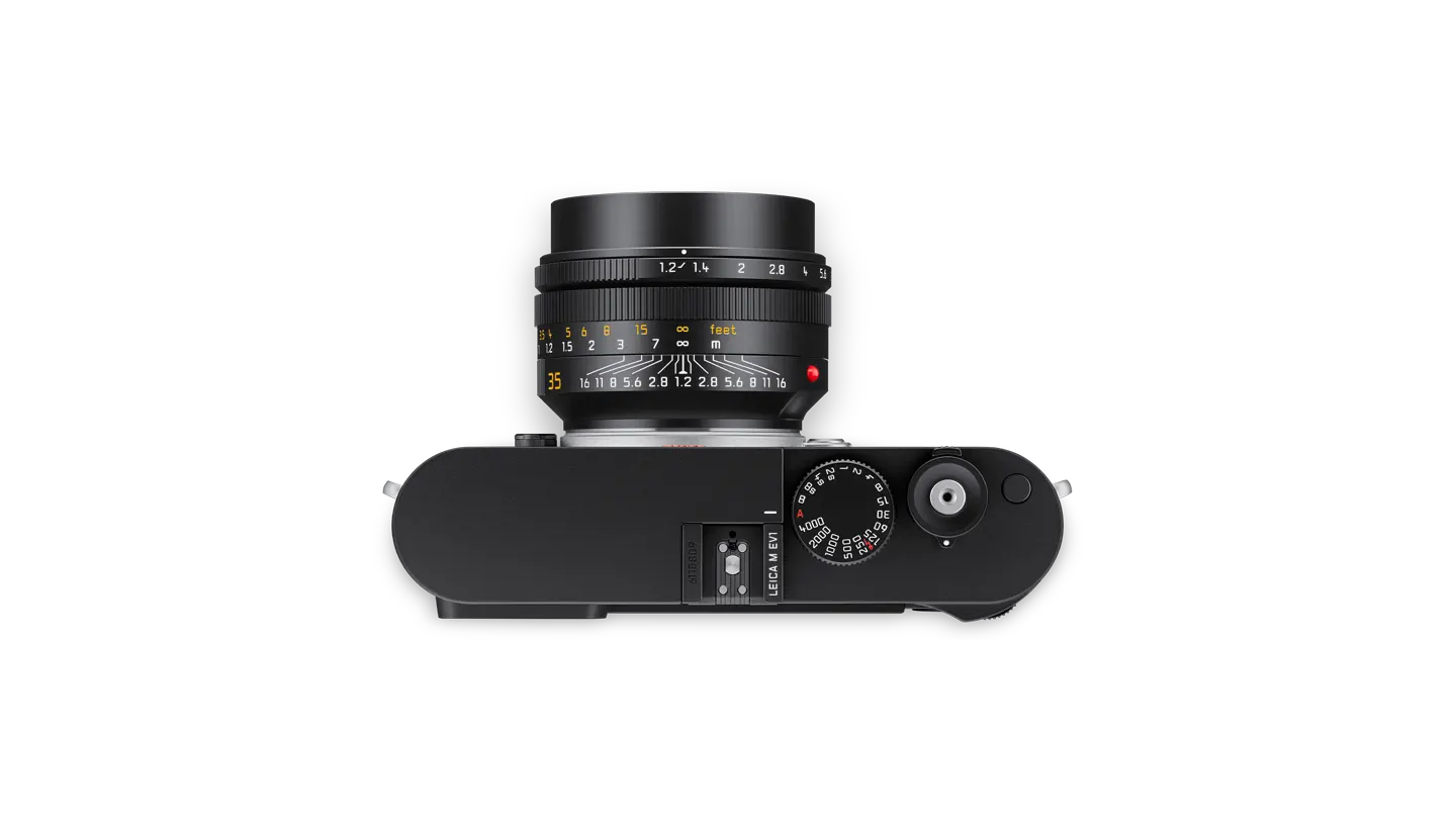 Leica M EV1 with Noctilux-M 35 f/1.2 ASPH. top view