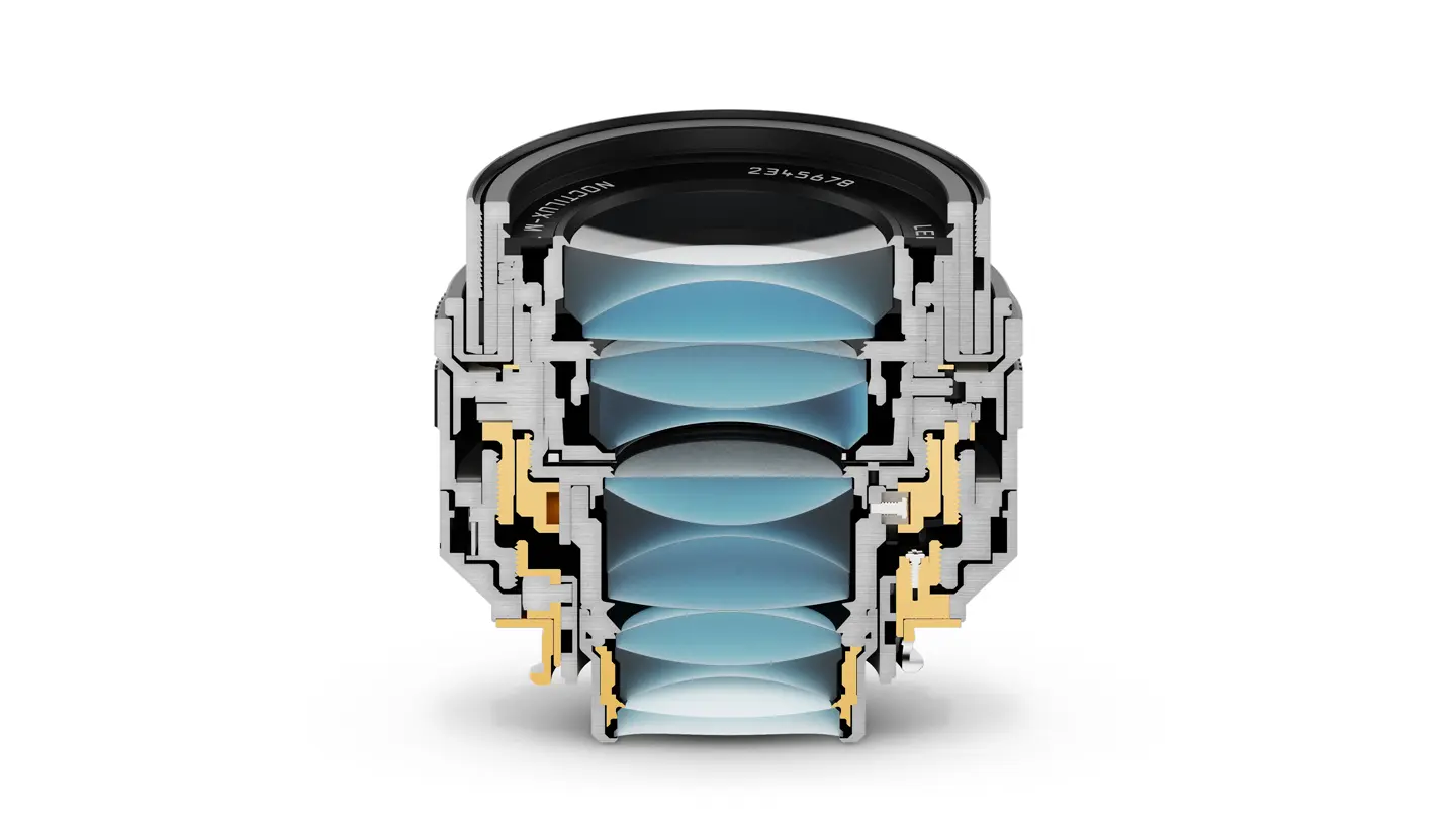 Cross-section of the Noctilux-M 35 f/1.2 ASPH structure