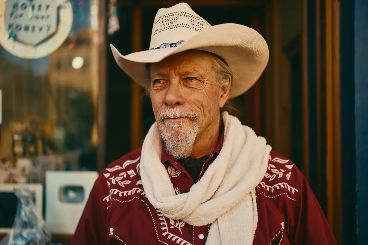 Portrait of an old cowboy