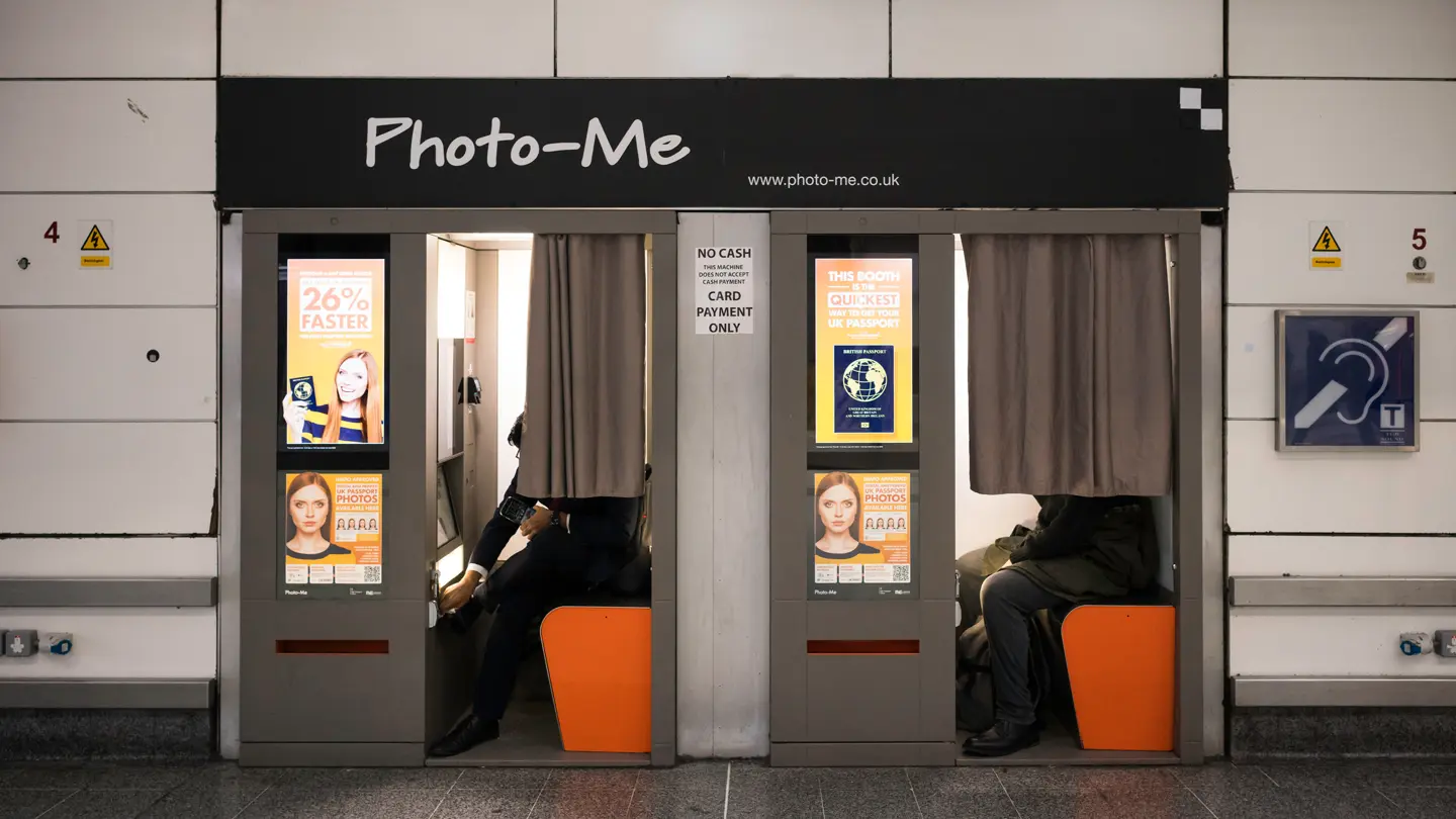 Colour image of a photobooth