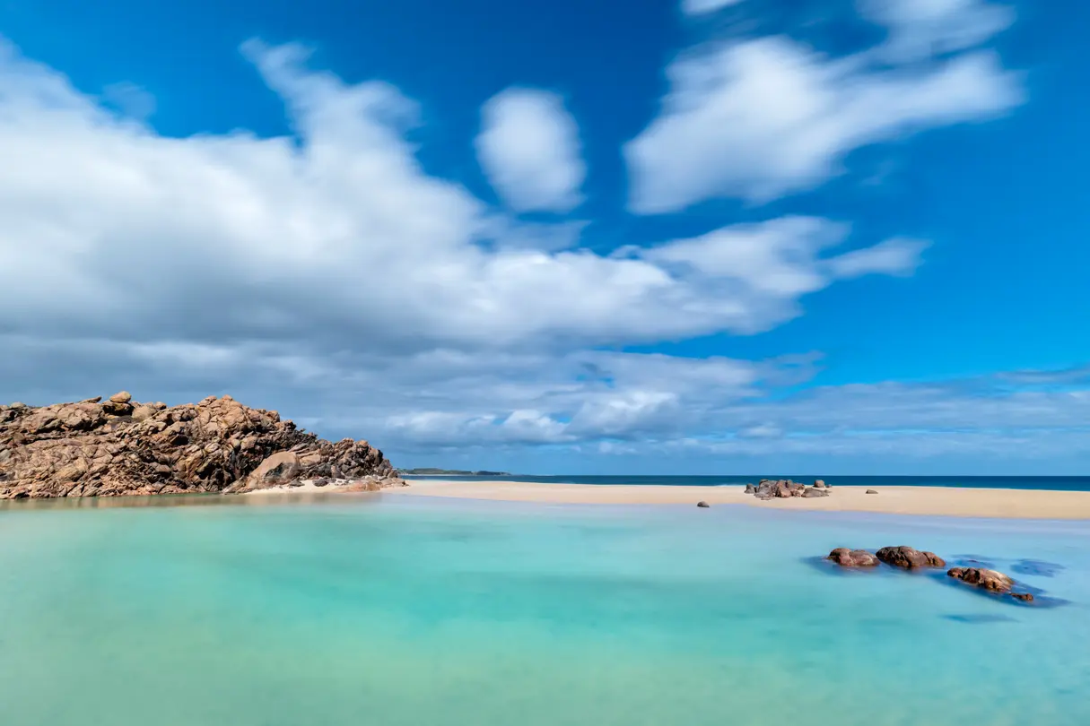 Turquoise-blue sea