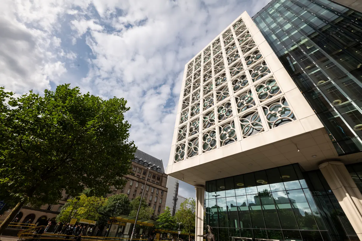 Skyscraper photographed from below