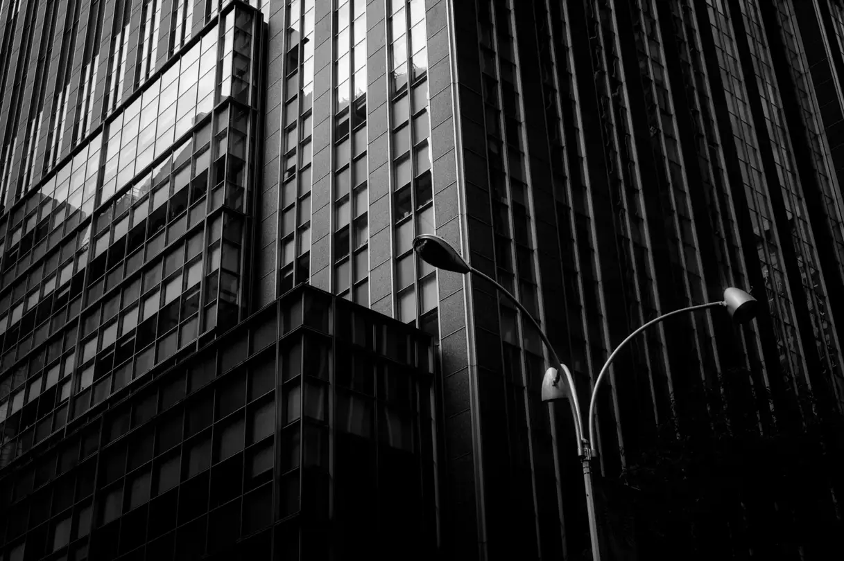 high buildings b&w