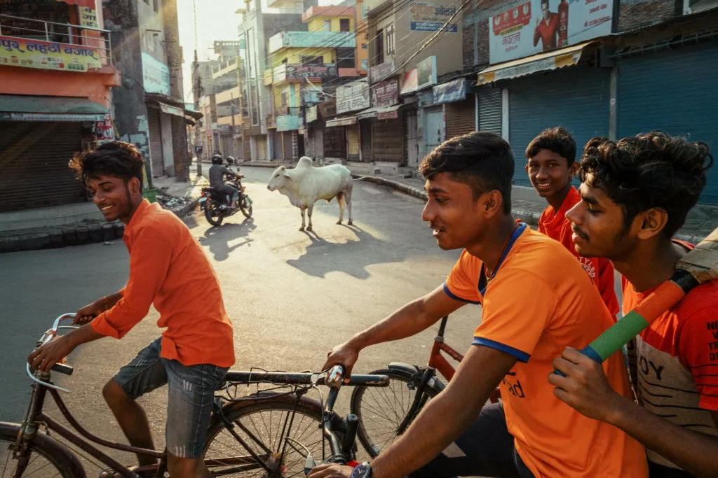 people with colorful shirts