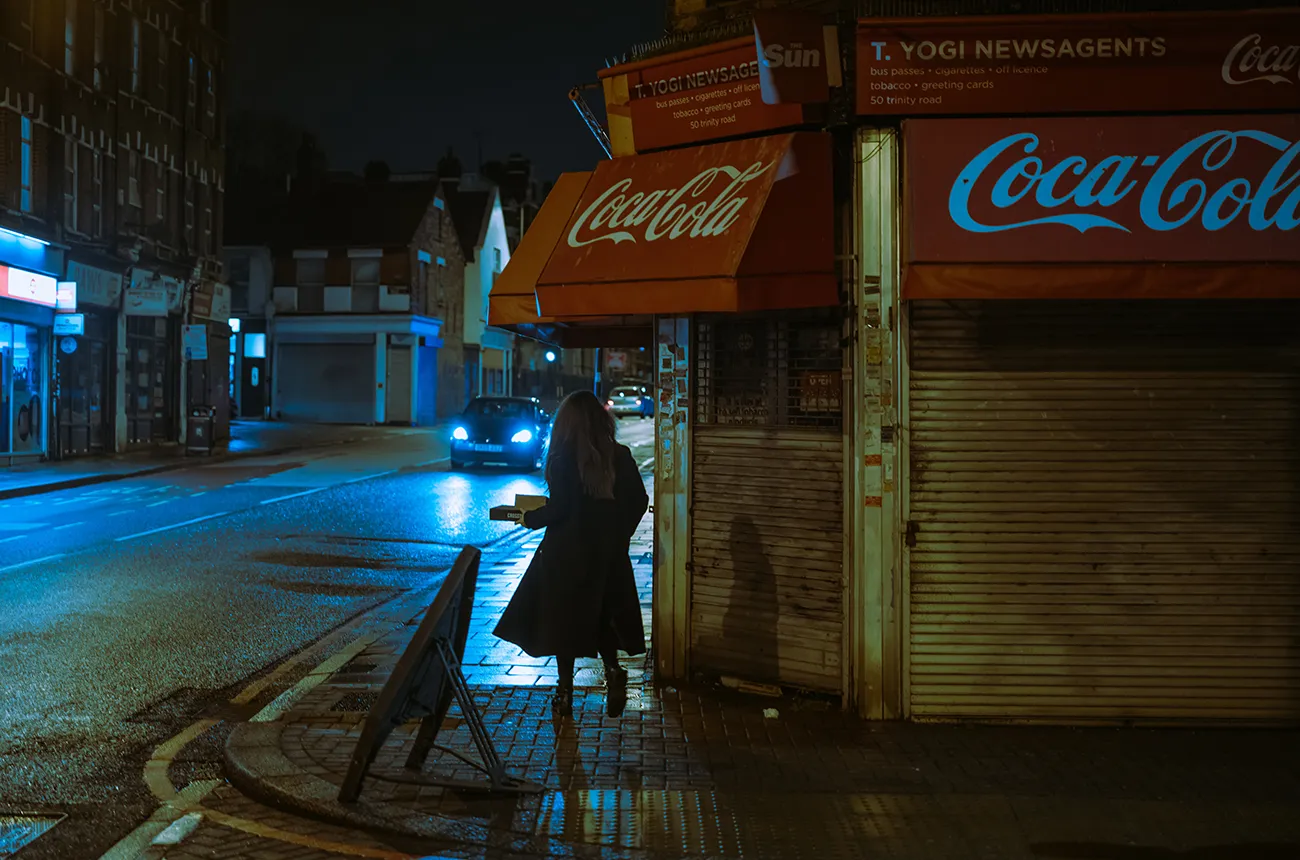london street at night
