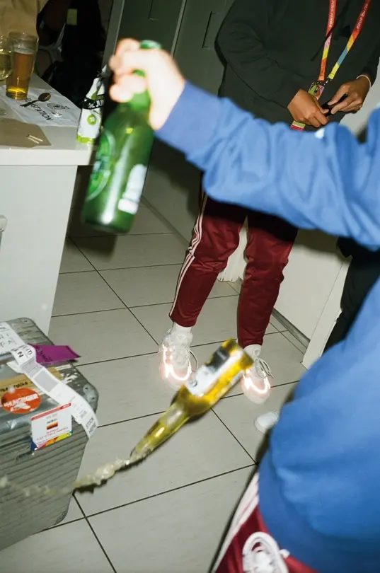 bottle caught in time