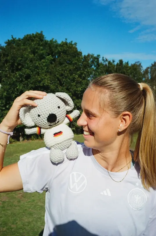laura with her stuffed animal