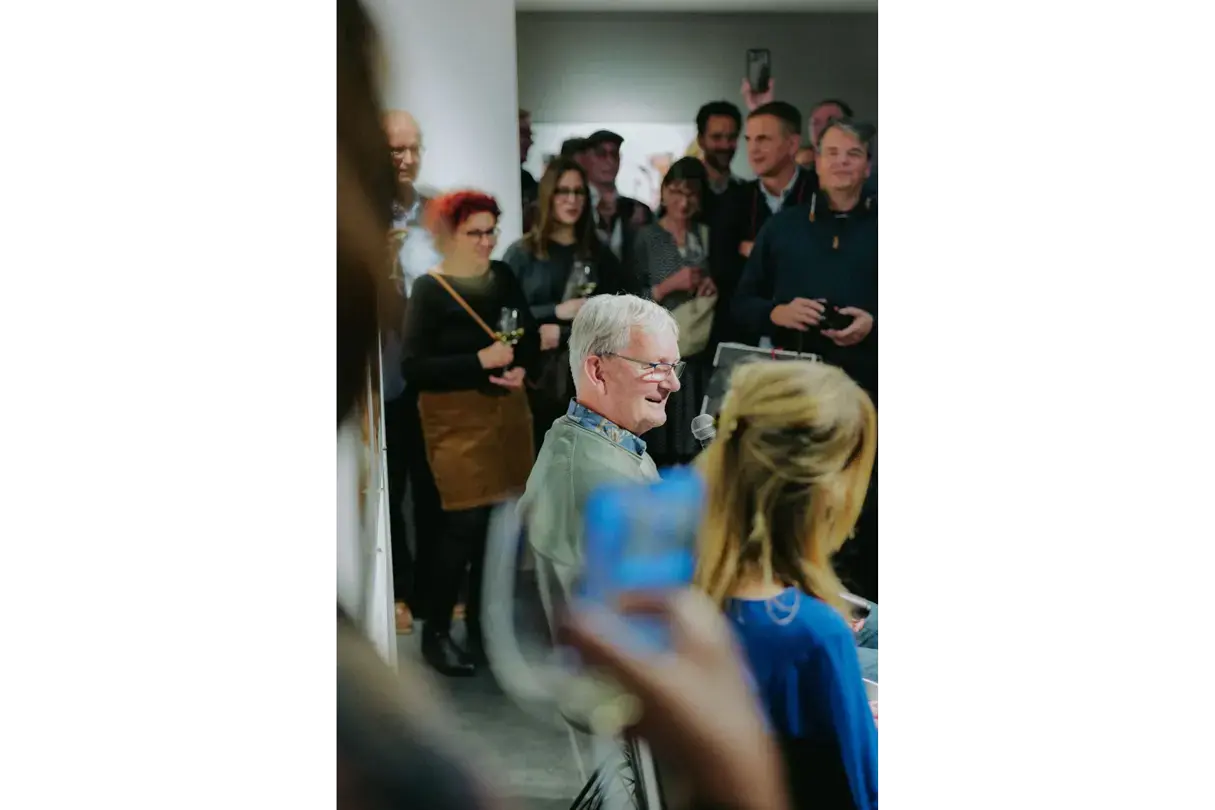 Photographer Martin Parr at a Leica Talk in Frankfurt