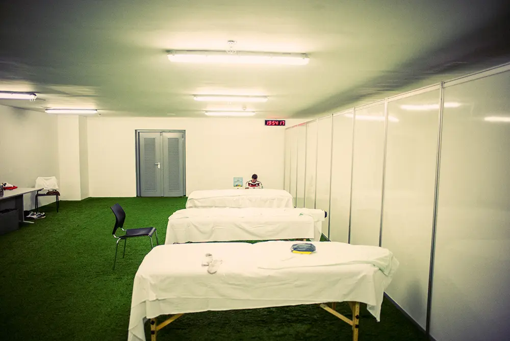 set-up behind the scenes