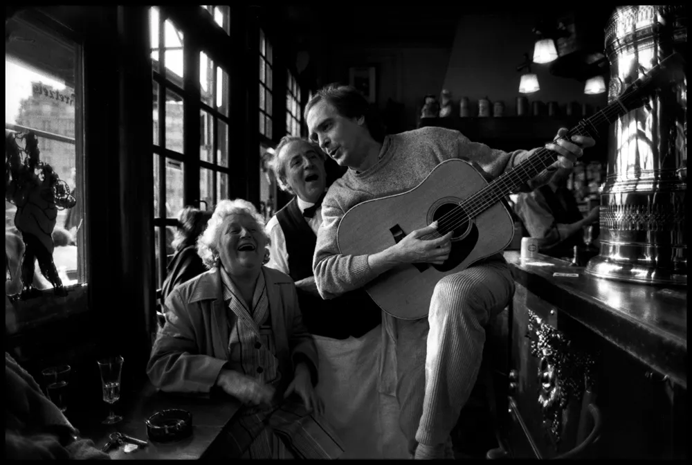 people doing music b&w