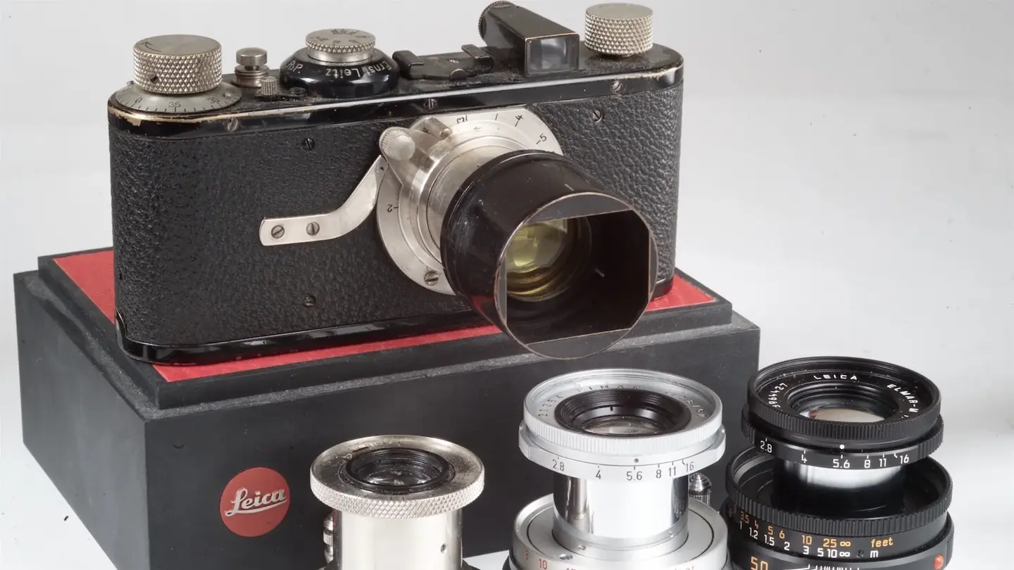 old camera with lenses