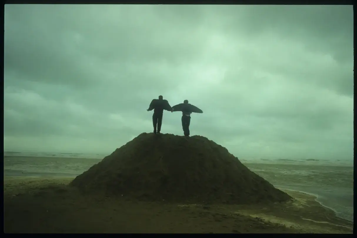 two people on the beach
