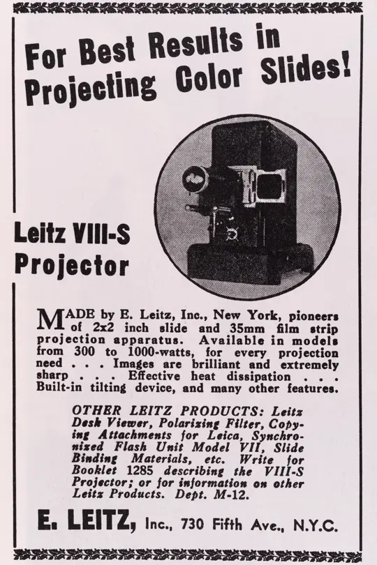 Illustrated book on the first Leica projectors