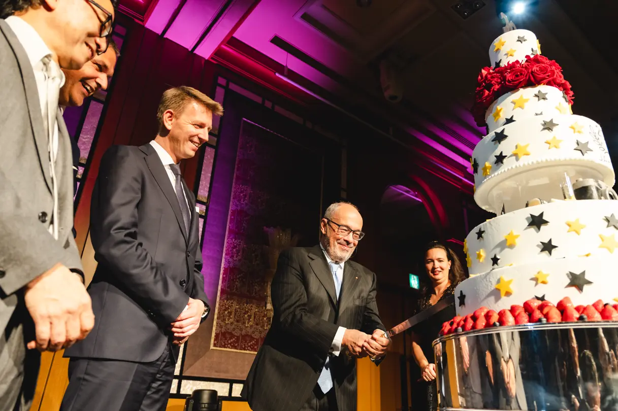 Leica management team on stage during the Ginza Store Anniversary Dinner