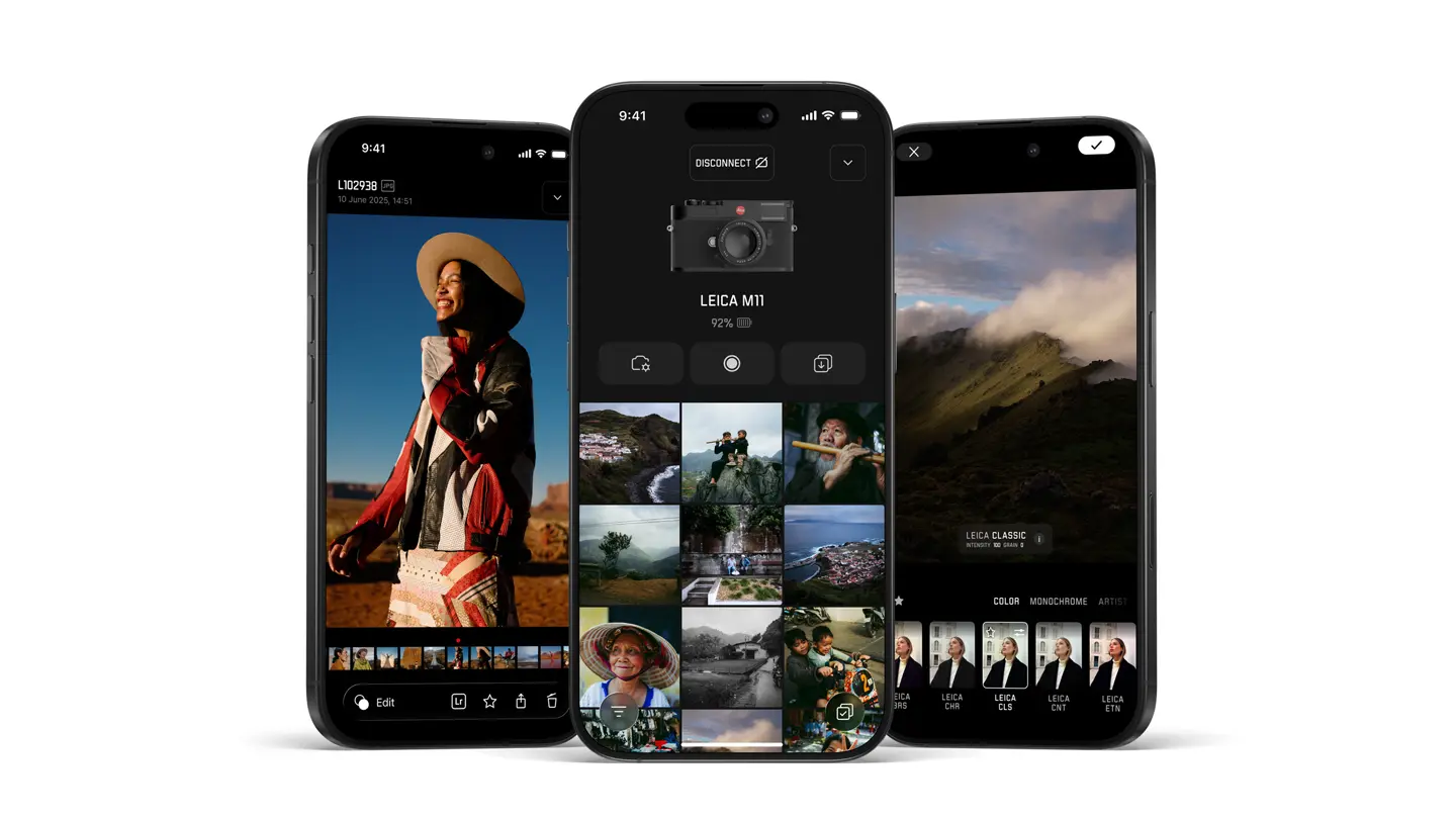 Mockups of the Leica FOTOS App