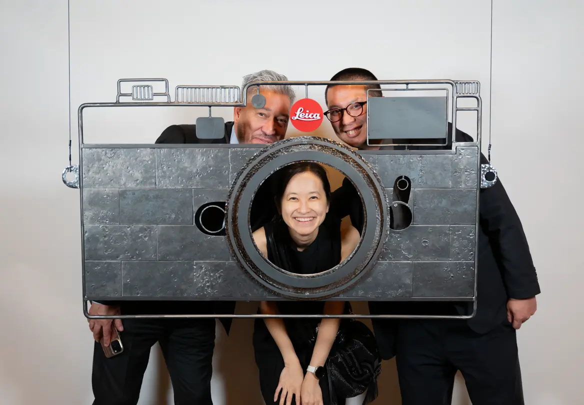 At the Leica Ginza Store Anniversary Dinner, guest portrait at the photo booth