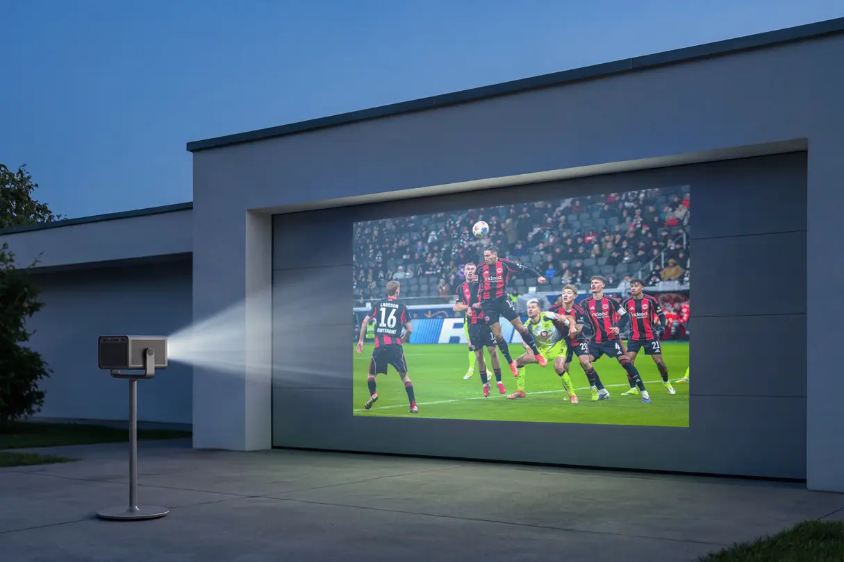 Leica CinePlay1 Football Still outdoor garage